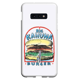 Чехол для Samsung S10E с принтом Big Kahuna Burger в Курске, Силикон | Область печати: задняя сторона чехла, без боковых панелей | Тематика изображения на принте: big kahuna | burger | kahuna | pulp fiction | голливуд | кино | криминальное чтиво