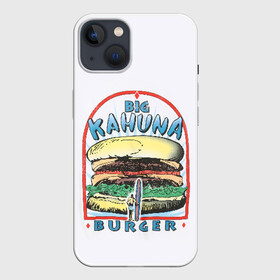 Чехол для iPhone 13 с принтом Big Kahuna Burger в Курске,  |  | big kahuna | burger | kahuna | pulp fiction | голливуд | кино | криминальное чтиво