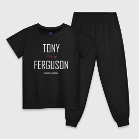 Детская пижама хлопок с принтом Tony Ferguson в Курске, 100% хлопок |  брюки и футболка прямого кроя, без карманов, на брюках мягкая резинка на поясе и по низу штанин
 | cucuy | el cucuy | mma | tony ferguson | ufc | бабайка | бугимен | конор | мма | орел | тони | тони фергюсон | хабиб | эль кукуй | юфс