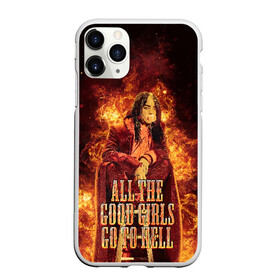 Чехол для iPhone 11 Pro матовый с принтом All The Good Girls Go To Hell в Курске, Силикон |  | Тематика изображения на принте: billie | billie eilish | eilish | girls | good | hell | айлиш | билли | билли айлиш | надписи | надпись