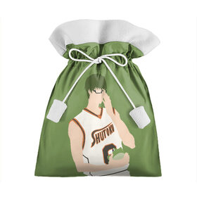 Подарочный 3D мешок с принтом Shintarou Midorima в Курске, 100% полиэстер | Размер: 29*39 см | Тематика изображения на принте: basket | basketball | kuroko | kuroko no basket | midorima | shintarou | баскетбол | куроко | мидорима | шинтаро