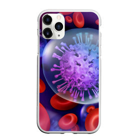 Чехол для iPhone 11 Pro матовый с принтом Лейкоциты и клетка в Курске, Силикон |  | вены | внутренности | кровь | лейкоциты | медицина | операция | разрез | сердце | строение человека | ужас | ужасы | частицы