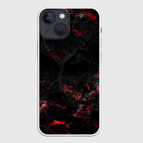 Чехол для iPhone 13 mini с принтом Red and Black в Курске,  |  | black | blood | metal | red | texture | абстракция | камень | краски | красная | красно черное | кровь | лава | метал | текстура | черная