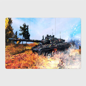 Магнитный плакат 3Х2 с принтом танк в Курске, Полимерный материал с магнитным слоем | 6 деталей размером 9*9 см | game | tank | war | боевой танк | война | выстрел | дым | игра | искры | огонь | пламя | танк | танкист | техника
