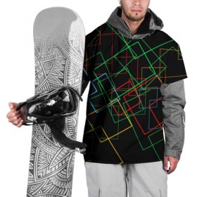 Накидка на куртку 3D с принтом Линейная Абстракция в Курске, 100% полиэстер |  | абстракция | линейная абстракция | линии | минимализм