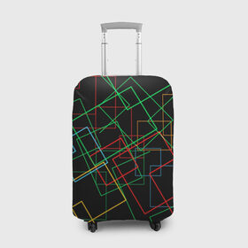 Чехол для чемодана 3D с принтом Линейная Абстракция в Курске, 86% полиэфир, 14% спандекс | двустороннее нанесение принта, прорези для ручек и колес | абстракция | линейная абстракция | линии | минимализм