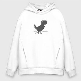 Мужское худи Oversize хлопок с принтом Chrome T Rex в Курске, френч-терри — 70% хлопок, 30% полиэстер. Мягкий теплый начес внутри —100% хлопок | боковые карманы, эластичные манжеты и нижняя кромка, капюшон на магнитной кнопке | Тематика изображения на принте: chrome | google | google chrome | t rex | trex | гугл хром | т рэкс | тирекс | хром