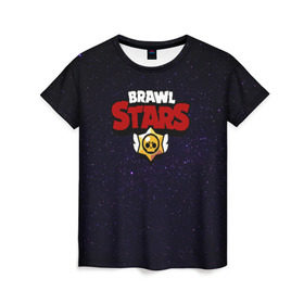 Женская футболка 3D с принтом Brawl Stars в Курске, 100% полиэфир ( синтетическое хлопкоподобное полотно) | прямой крой, круглый вырез горловины, длина до линии бедер | brawl | brawl stars | stars | бравл | бравл старс | браво старс | игра | компьютерная | онлайн | старс