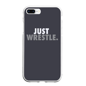 Чехол для iPhone 7Plus/8 Plus матовый с принтом Just wrestle в Курске, Силикон | Область печати: задняя сторона чехла, без боковых панелей | freestyle | just | wrestle | wrestling | борись | борцовское | борцы | борьба | вольная | вольники | греко римская | девиз | лозунг | просто борись