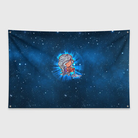 Флаг-баннер с принтом Водолей в Курске, 100% полиэстер | размер 67 х 109 см, плотность ткани — 95 г/м2; по краям флага есть четыре люверса для крепления | вселенная | гороскоп | знаки зодиака | зодиак | космос | медитация | планеты