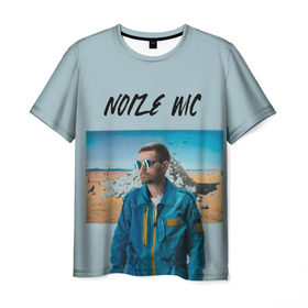 Мужская футболка 3D с принтом Noize MC в Курске, 100% полиэфир | прямой крой, круглый вырез горловины, длина до линии бедер | music | noize | noize mc | rap | все как у людей | музыка | музыкант | надпись | нойз | нойз мс | рэп