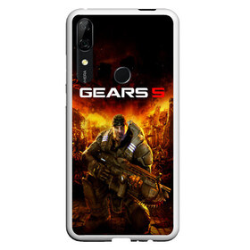 Чехол для Honor P Smart Z с принтом GEARS 5 в Курске, Силикон | Область печати: задняя сторона чехла, без боковых панелей | Тематика изображения на принте: alien | combat | fight | game | gears 5 | gears of war | gun | human | man | monsters | powerful | saw | strong | war | weapon | игры