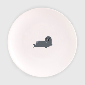 Тарелка с принтом Миленький тюлень в Курске, фарфор | диаметр - 210 мм
диаметр для нанесения принта - 120 мм | животные | карикатура | милота | тюлень | тюленьчик