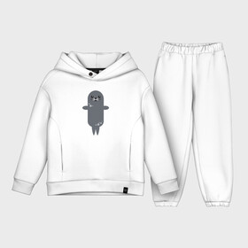Детский костюм хлопок Oversize с принтом Миленький тюлень в Курске,  |  | Тематика изображения на принте: животные | карикатура | милота | тюлень | тюленьчик