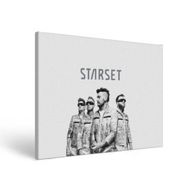 Холст прямоугольный с принтом Starset Band в Курске, 100% ПВХ |  | logo | rock | starset | лого | рок | старсет