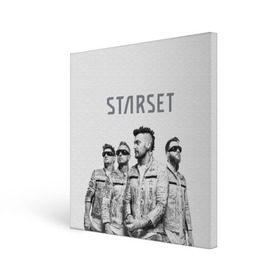Холст квадратный с принтом Starset Band в Курске, 100% ПВХ |  | logo | rock | starset | лого | рок | старсет