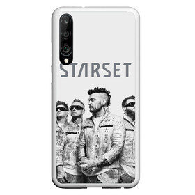 Чехол для Honor P30 с принтом Starset Band в Курске, Силикон | Область печати: задняя сторона чехла, без боковых панелей | Тематика изображения на принте: logo | rock | starset | лого | рок | старсет