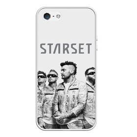 Чехол для iPhone 5/5S матовый с принтом Starset Band в Курске, Силикон | Область печати: задняя сторона чехла, без боковых панелей | logo | rock | starset | лого | рок | старсет