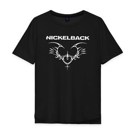 Мужская футболка хлопок Oversize с принтом Nickelback в Курске, 100% хлопок | свободный крой, круглый ворот, “спинка” длиннее передней части | back | nickel | nickelback | альтернативный | вот ваша сдача | группа | дэниел адэр | майк крюгер | метал | никелбек | никель | никл бек | постгранж | райан пик | рок | хард | хардрок | чед крюгер