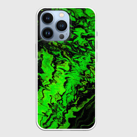 Чехол для iPhone 13 Pro с принтом Тёмные зеленые краски в Курске,  |  | abstract | acrylic | art | color | liquid | modern | paint | painting | splash | абстракция | акрил | арт | брызги | жидкость | искусство | краска | рисунок | современный