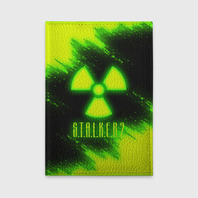 Обложка для автодокументов с принтом S.T.A.L.K.E.R. 2 в Курске, натуральная кожа |  размер 19,9*13 см; внутри 4 больших “конверта” для документов и один маленький отдел — туда идеально встанут права | Тематика изображения на принте: bandit | chernobyl | pripyat | s.t.a.l.k.e.r. 2 | shadow of chernobyl | stalker | stalker 2 | бандиты | меченый | припять | сталкер | сталкер 2 | тени чернобыля | чернобыль | чистое небо