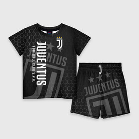 Детский костюм с шортами 3D с принтом Ювентус в Курске,  |  | bianconeri | juve | juventus | италия | роналду | серия а | турин | форма | футбол | футболист | футбольная | футбольный клуб | черно белые | юве | ювентус