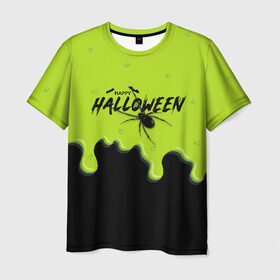 Мужская футболка 3D с принтом Happy Halloween в Курске, 100% полиэфир | прямой крой, круглый вырез горловины, длина до линии бедер | ghost | halloween | ведьма | джек | дух | кельты | монстр | нечисть | паук | паутина | праздник | привидение | призрак | пугало | тень | тыква | хеллоуин | хэллоуин