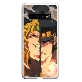 Чехол для Samsung Galaxy S10 с принтом Dio Brando x Jotaro в Курске, Силикон | Область печати: задняя сторона чехла, без боковых панелей | jojo | джоджо | джонатан | джостар | манга | невероятные приключения | ранобэ | хамон