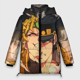 Женская зимняя куртка 3D с принтом Dio Brando x Jotaro в Курске, верх — 100% полиэстер; подкладка — 100% полиэстер; утеплитель — 100% полиэстер | длина ниже бедра, силуэт Оверсайз. Есть воротник-стойка, отстегивающийся капюшон и ветрозащитная планка. 

Боковые карманы с листочкой на кнопках и внутренний карман на молнии | jojo | джоджо | джонатан | джостар | манга | невероятные приключения | ранобэ | хамон