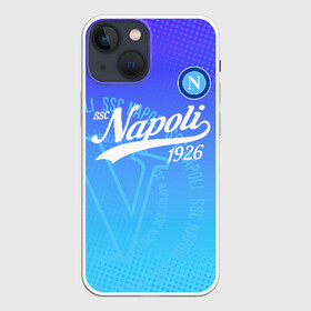 Чехол для iPhone 13 mini с принтом Наполи в Курске,  |  | napoli | ssc napoli | наполи | неаполь | форма | футбол | футболист | футбольный клуб