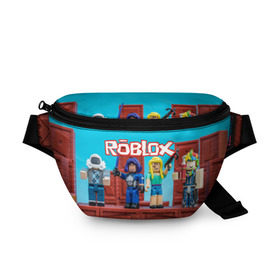Поясная сумка 3D с принтом Roblox в Курске, 100% полиэстер | плотная ткань, ремень с регулируемой длиной, внутри несколько карманов для мелочей, основное отделение и карман с обратной стороны сумки застегиваются на молнию | roblox | roblox games | игра роблокс | роблокс симулятор
