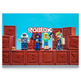 Поздравительная открытка с принтом Roblox в Курске, 100% бумага | плотность бумаги 280 г/м2, матовая, на обратной стороне линовка и место для марки
 | roblox | roblox games | игра роблокс | роблокс симулятор