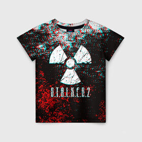 Детская футболка 3D с принтом S.T.A.L.K.E.R. 2 GLITCH в Курске, 100% гипоаллергенный полиэфир | прямой крой, круглый вырез горловины, длина до линии бедер, чуть спущенное плечо, ткань немного тянется | bandit | chernobyl | pripyat | s.t.a.l.k.e.r. 2 | shadow of chernobyl | stalker | stalker 2 | бандиты | меченый | припять | сталкер | сталкер 2 | тени чернобыля | чернобыль | чистое небо
