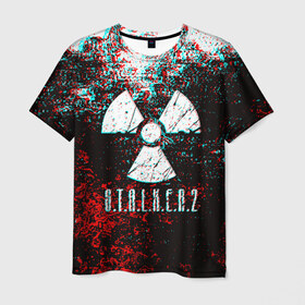 Мужская футболка 3D с принтом S.T.A.L.K.E.R. 2 GLITCH в Курске, 100% полиэфир | прямой крой, круглый вырез горловины, длина до линии бедер | bandit | chernobyl | pripyat | s.t.a.l.k.e.r. 2 | shadow of chernobyl | stalker | stalker 2 | бандиты | меченый | припять | сталкер | сталкер 2 | тени чернобыля | чернобыль | чистое небо