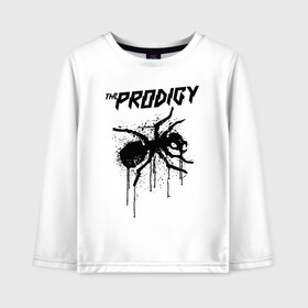 Детский лонгслив хлопок с принтом THE PRODIGY в Курске, 100% хлопок | круглый вырез горловины, полуприлегающий силуэт, длина до линии бедер | prodigy | the prodigy