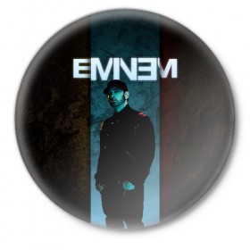 Значок с принтом Eminem в Курске,  металл | круглая форма, металлическая застежка в виде булавки | Тематика изображения на принте: emenem | eminem | hip hop | hiphop | kamikaze | marshal mathers | marshall | marshall mathers | rap | rap god | revival | slim shadi | slim shady | venom | еминем | олдскул | реп | рэп | хипхоп | эминем