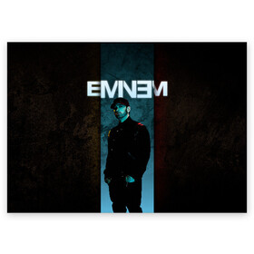 Поздравительная открытка с принтом Eminem в Курске, 100% бумага | плотность бумаги 280 г/м2, матовая, на обратной стороне линовка и место для марки
 | emenem | eminem | hip hop | hiphop | kamikaze | marshal mathers | marshall | marshall mathers | rap | rap god | revival | slim shadi | slim shady | venom | еминем | олдскул | реп | рэп | хипхоп | эминем