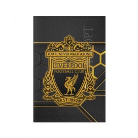 Обложка для паспорта матовая кожа с принтом Liverpool F.C. в Курске, натуральная матовая кожа | размер 19,3 х 13,7 см; прозрачные пластиковые крепления | 