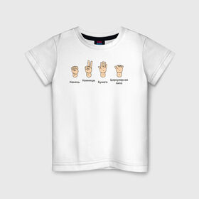 Детская футболка хлопок с принтом Циркулярная пила в Курске, 100% хлопок | круглый вырез горловины, полуприлегающий силуэт, длина до линии бедер | камень | мила | ножницы | рука | тб | циркулярная. техника безопасности