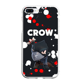 Чехол для iPhone 7Plus/8 Plus матовый с принтом BRAWL STARS CROW в Курске, Силикон | Область печати: задняя сторона чехла, без боковых панелей | android | brawl stars | colt | crow | games | leon | penny | poco. | shelly | spike | wanted | брав | бравл старс | звезды | игры | мобильные игры | старс