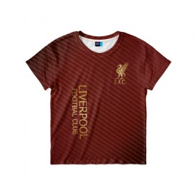 Детская футболка 3D с принтом Liverpool. в Курске, 100% гипоаллергенный полиэфир | прямой крой, круглый вырез горловины, длина до линии бедер, чуть спущенное плечо, ткань немного тянется | footbal | footbal club | liverpool | англия | герб | ливерпуль | футбол