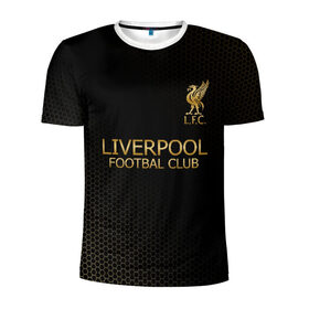 Мужская футболка 3D спортивная с принтом Liverpool. в Курске, 100% полиэстер с улучшенными характеристиками | приталенный силуэт, круглая горловина, широкие плечи, сужается к линии бедра | footbal | footbal club | liverpool | англия | герб | ливерпуль | футбол