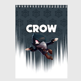 Скетчбук с принтом BRAWL STARS CROW в Курске, 100% бумага
 | 48 листов, плотность листов — 100 г/м2, плотность картонной обложки — 250 г/м2. Листы скреплены сверху удобной пружинной спиралью | brawl stars | bull | colt | crow | leon | stars | берли | бо | брок | ворон | джесси | динамайк | дэррил | кольт | леон | мортис | нита | пайпер | пенни | поко | пэм | рикошет | спайк | фрэнк | шелли | эль примо