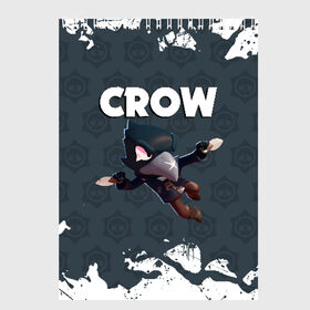 Скетчбук с принтом BRAWL STARS CROW в Курске, 100% бумага
 | 48 листов, плотность листов — 100 г/м2, плотность картонной обложки — 250 г/м2. Листы скреплены сверху удобной пружинной спиралью | 