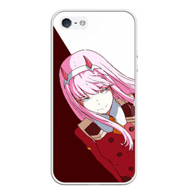 Чехол для iPhone 5/5S матовый с принтом Darling In The Franxx в Курске, Силикон | Область печати: задняя сторона чехла, без боковых панелей | 02 | anime | darling in the franxx | hiro | manga | zero two | аниме | ахегао | любимый во франксе | манга | милый во франксе | ноль два | хиро