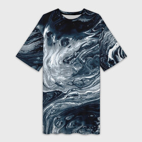 Платье-футболка 3D с принтом Темные холодные краски в Курске,  |  | abstract | acrylic | art | color | liquid | modern | paint | painting | splash | абстракция | акрил | арт | брызги | жидкость | искусство | краска | пятна | рисунок | современный