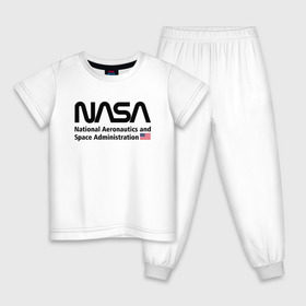 Детская пижама хлопок с принтом NASA в Курске, 100% хлопок |  брюки и футболка прямого кроя, без карманов, на брюках мягкая резинка на поясе и по низу штанин
 | alien | area 51 | nasa | space x | ufo | америка | американский | астронавт | звезды | земля | зона 51 | инопланетянин | космонавт | космос | луна | марс | наса | нло | планета | пришельцы | ракета | роскосмос | созвездие
