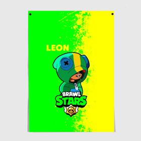 Постер с принтом Brawl Stars LEON в Курске, 100% бумага
 | бумага, плотность 150 мг. Матовая, но за счет высокого коэффициента гладкости имеет небольшой блеск и дает на свету блики, но в отличии от глянцевой бумаги не покрыта лаком | brawl | brawl stars | crow | leon | stars | бравл | бравл старс | браво старс | игра | компьютерная | кров | леон | онлайн | старс