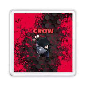 Магнит 55*55 с принтом Brawl Stars CROW в Курске, Пластик | Размер: 65*65 мм; Размер печати: 55*55 мм | brawl | brawl stars | crow | leon | stars | бравл | бравл старс | браво старс | игра | компьютерная | кров | леон | онлайн | старс