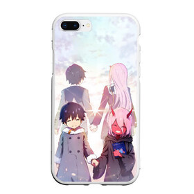 Чехол для iPhone 7Plus/8 Plus матовый с принтом Darling In The Franxx в Курске, Силикон | Область печати: задняя сторона чехла, без боковых панелей | 02 | anime | darling in the franxx | hiro | manga | zero two | аниме | ахегао | любимый во франксе | манга | милый во франксе | ноль два | хиро